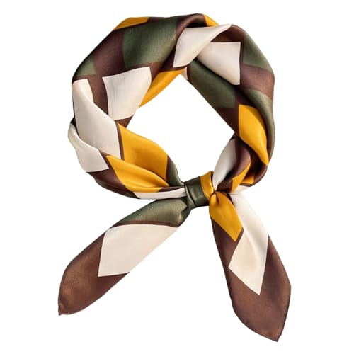 Fashion Hair Scarf for Women Soft Silk Feeling Head Scarves Head Wrap Square Bandanas 27.5× 27.5 inches