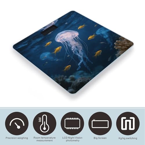 Báscula digital de baño de alta precisión Deep-sea Fireflies miniatura 3