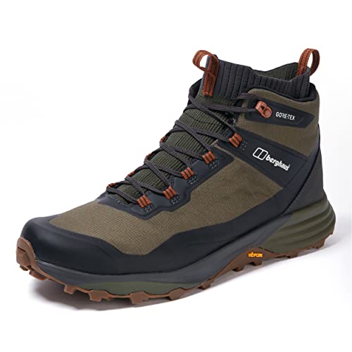 Berghaus Men's VC22 Multisport Gore-Tex Waterproof Mid Walking Hiking Boots, Dark Brown Dark Green, 10