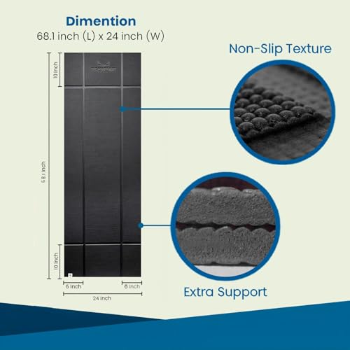 Foldable Yoga Mat with Alignment System