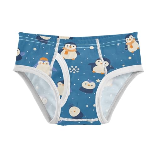 KLL Seamless Pattern Penguins Cobalt Boys Toddler Soft Underwear Breathable Undies