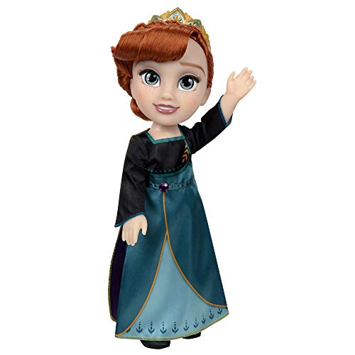 Die Eiskönigin 2 Disney Anna-Puppe – 35 cm große, bewegliche Puppe im kultigen Modekleid mit dem Wappen von Arendelle und der Tiara für zusätzlichen Spielspaß, für Mädchen ab 3 Jahren