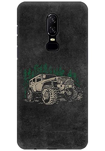 Jeep in Jungle Printed Back Cover Phone Case for OnePlus 6 Back Cover Printed