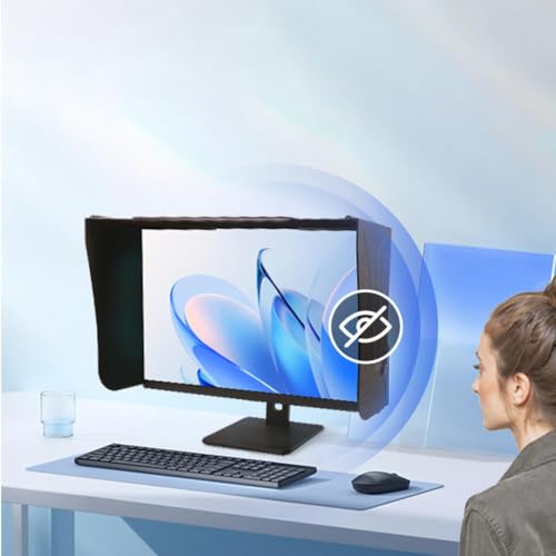 Capucha para monitor antirreflejos de 71x20x36 cm como cubierta bloqueadora de luz 7