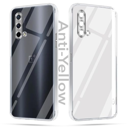 Image of Jkobi Lifetime Anti-Yellow Clear Back Case Cover for OnePlus Nord CE 5G (Sleek Hard Crystal | Shockproof and Camera Protection)
