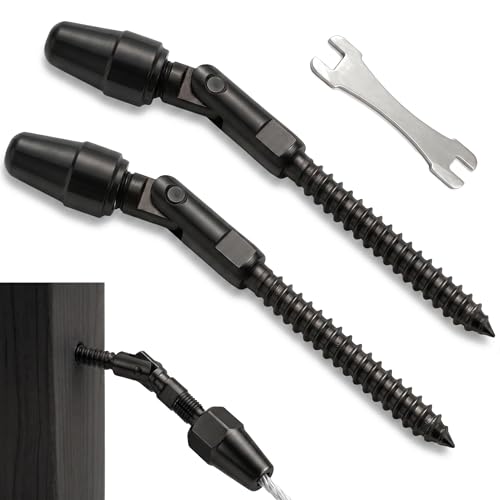 Barandillas de cable QuickLock autorregulables de 180° para postes de madera