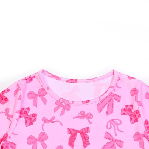 Image of Mirawise Girls 3 Pc Pajamas Sleepwear Cotton Pjs Clothes Set 4-13 Years