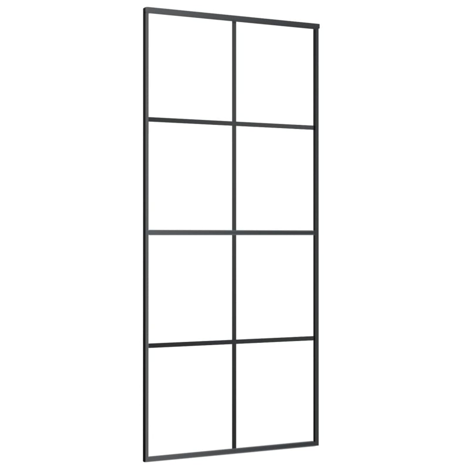 Festnight Puerta Corrediza con Herrajes Puertas Corrediza Vidrio Puerta Corredera Deslizante de Cristal Seguridad 90 x 205 cm