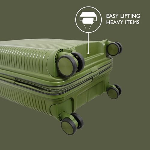 Image of Verage Rome Luggage Set Suitcase,Hardside Lightweight Durable Suitcase with Spinner Wheels, Moss green, Carry-On 20-Inch (Standard), Hardside Expandable Carry on Luggage With Spinner Wheels