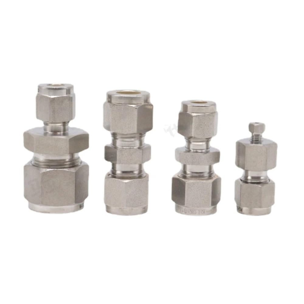 1/16" 1/8" 1/4" 3/8" 1/2" 3/4" 1" 2/3/4/6/8/10mm Tube Compression Union SUS316L Stainless Steel Pipe Fitting(1l2-1l2 Inch)
