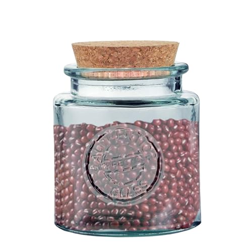 Couronne Company Authentic Glass Jar with Cork, G5688-C, 16.9 Oz / 500ml, 1 Piece