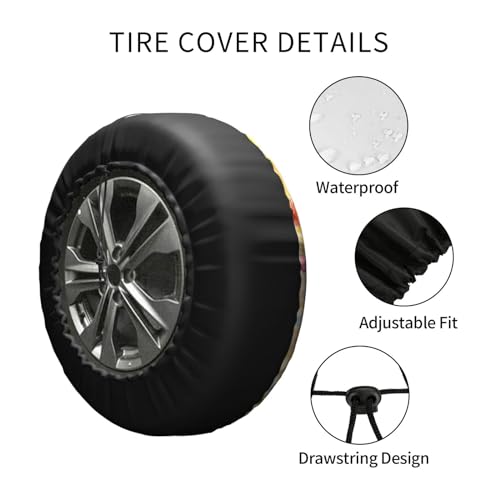 Image of Lion Spare Tire Cover Wheel Protector Weatherproof Wheel Cover Universal Decorative Accessories for Camper RV SUV Travel Trailer 16 inch