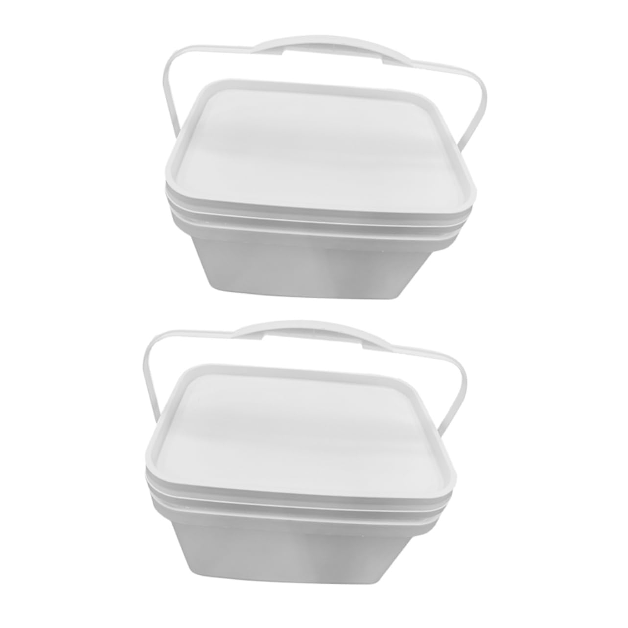 2piezas Cubo De Pintura De Plástico Asa Contenedor De Almacenamiento para Pintura y Líquidos y Profesionales