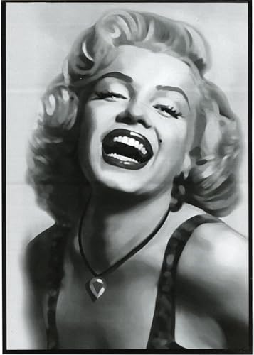 KUSTOM ART Poster série Pop Art Street Art Marilyn Monroe Monochrome Impression sur papier couché 42 x 30