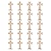 SEWACC Cross Decor Wooden Crafts Cross Shaped Ornaments Tabletop Decor 20 Pcs Cross Art Sign for Home Gift Giving