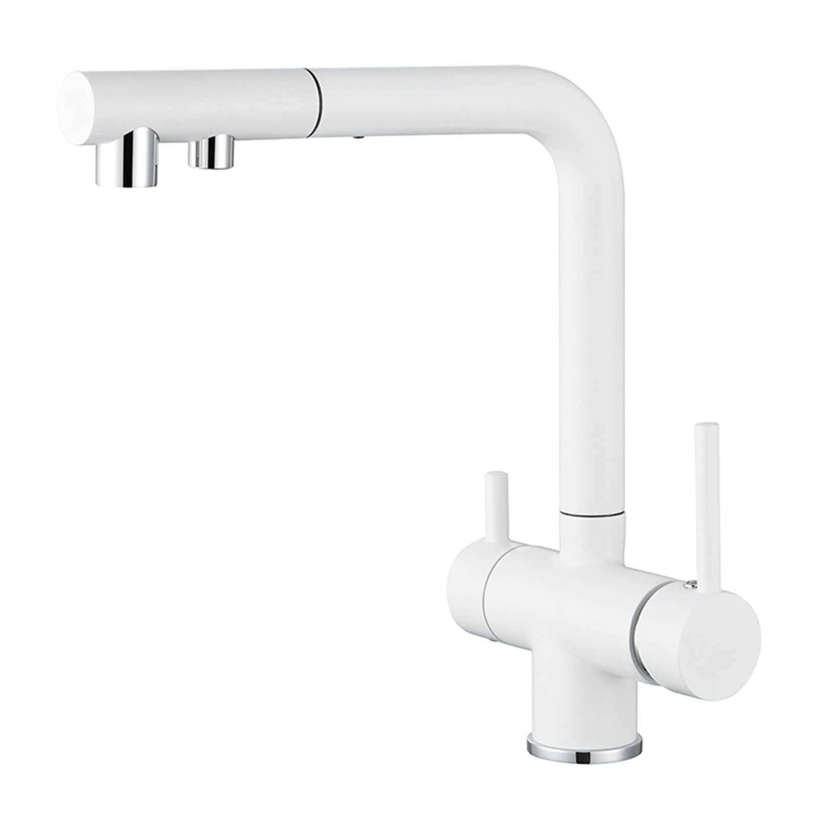 Mitigeur cuisine 3 voies design haut de gamme avec douchette et eau filtrée