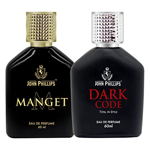Image of John Phillips Manget & Dark Code 60 ml + 60 ml Eau De French Perfume For Men
