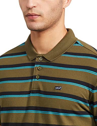 Image of Levi's Men's Regular Fit Stripes Polo T-Shirt