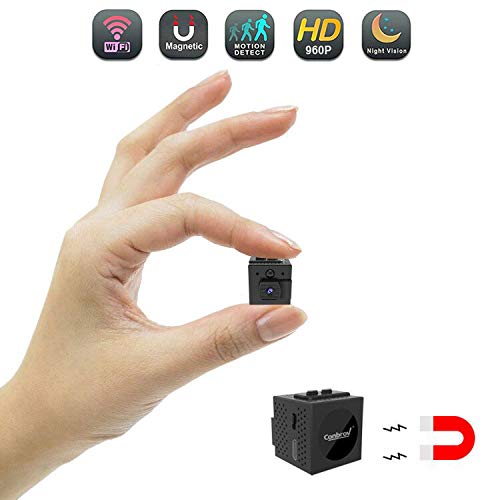 Mini Wireless Home Security Camera, PORTOCAM WF98 960P Wireless Suveillance Camera Body Camera Video Recorder with Motion Detection and Night Vision for Home Security, Support Max 128GB (NO SD Card)
