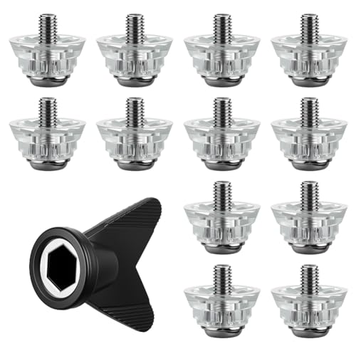 flintronic 12 Pointes de Chaussures Football, Antidérapants Crampons à vis, Crampons Mixte Remplacement