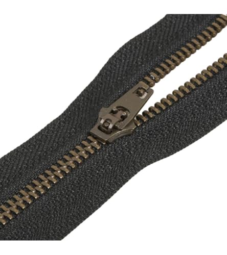 - Cremallera para vaqueros y pantalones (12 cm), color negro