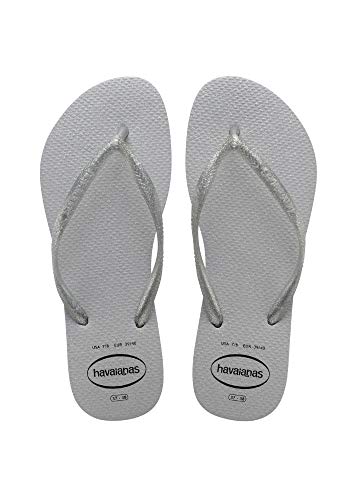 Chinelo Slim Gloss, Havaianas, Feminino, Cinza Gelo, 33/34