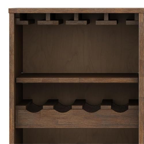 Gabinete de vino de madera de acacia 12 botellas miniatura 7