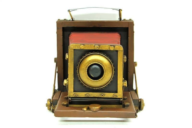 Otantik Çarşı Dekoratif Metal Fotoğraf Makinesi C0262