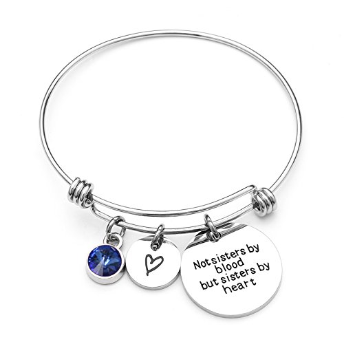 "Celebrate the Special Bond of Friendship with this Not Sisters by Blood But Sisters by Heart Bracelet Set"