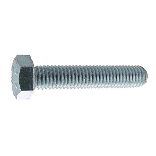 Viswood 933881040 Boîte de 100 Vis à métaux tête hexagonale Filetage total 10,0 x 40 Acier 8.8 Zingué Blanc