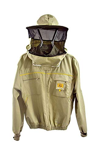 LYSON Imkerbluse mit abnehmbarem Hut/Imkerjacke mit Handstulpen mit Daumenloch Unisex Imkerbluse belüftet Professionelle… – Bild 3