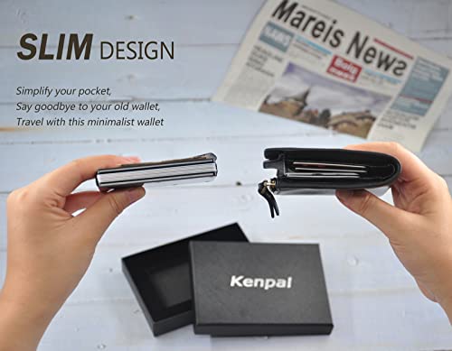 Metal Wallets For Men With Money Clip - Slim Minimalist Aluminum Wallet Credit Card Holder Rfid Blocking(Cd Raised Grain, Silver) #TOP5