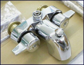 My Plumbingstuff Rx2300B Brass Clawfoot Tub Shower Faucet And Rectangular Combo Set - 3 3/8” Center Diverter Faucet In Chrome - ¾” Mip Connections - 61” 2-Piece Riser With Shower Head - 54” X 27” #TOP2