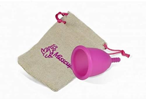 misscup® Menstrual Cup Large Pink with Pouch and Instructions Available. 100% Made in France