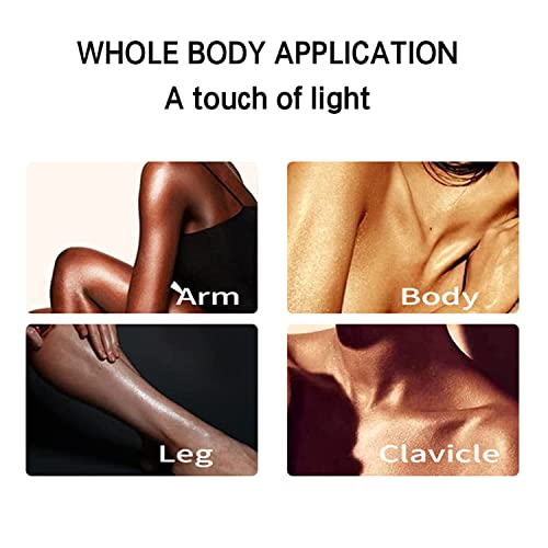 Glitter Body Shimmer Highlighter Makeup Liquid Bronzer Glow Face Body Highlight Contouring Smooth Shimmer Nose Eye Contour Glow Illuminator Glitter Spray For Face & Body Women Cosmetics(#01 Rose Gold) #TOP3