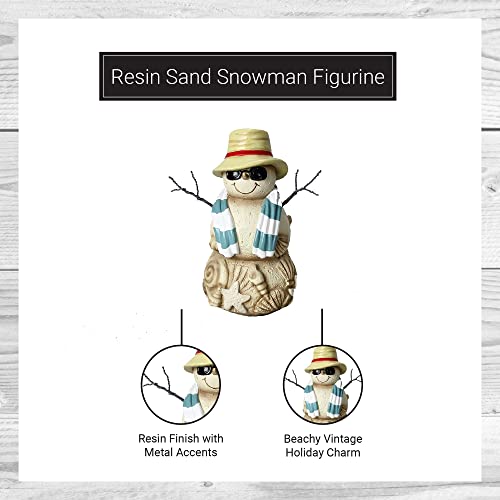 Youngs-Inc-Resin-Standing-Beach-Snowman-Figurine-Fun-Winter-and-Christmas-Decorations-Holiday-Home-Decor-6-X4-X725-Brown Youngs Inc Resin Standing Beach Snowman Figurine Fun Winter and Christmas Decorations Holiday Home Decor 6 X4 X725 Brown