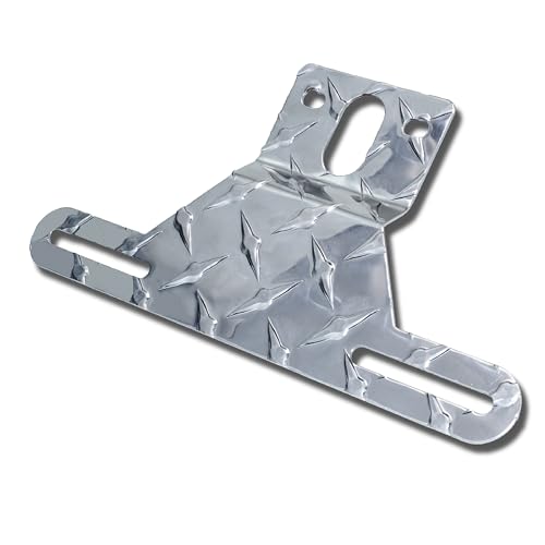 BFXM Universal Trailer License Plate Bracket Frame License Plate Holder Trailer Mount Plate Frame License Plate Bracket for RV Boat Trailer Licence Tag Holder (Silver)