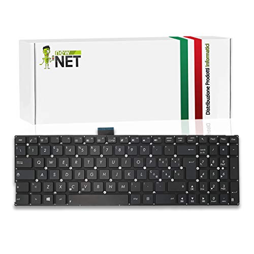 New Net Keyboards - Tastiera Italiana Compatibile con Notebook ASUS X555LP X555LI X555UA X555UJ X555UB F555U F555UJ F555L F555LP F555Q F555LI F502 F502C F502CA X502 X502CA X502C P553 P553M