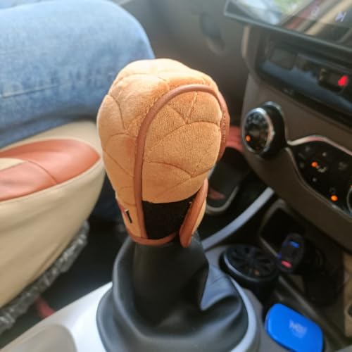 Image of YOURKARTS.COM Car Gear Knob Cover Velvet Soft Touch - Universal Gear Shift Knob Protector, Anti-Slip & Dustproof Gear Shifter Cover for Car Interior Accessories (Brown)