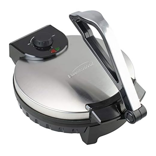 Brentwood TS-129 Stainless Steel Non-Stick Electric Tortilla Maker, 12-Inch