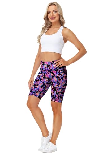 Image of AOBUTE Womens 9 inch /10 inch /11 inch Long Swim Board Shorts High Waisted UPF 50+ Biker Shorts with Pockets