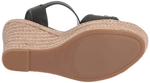Guess Women's Hisley Wedge Sandal, Black, 11 #TOP3