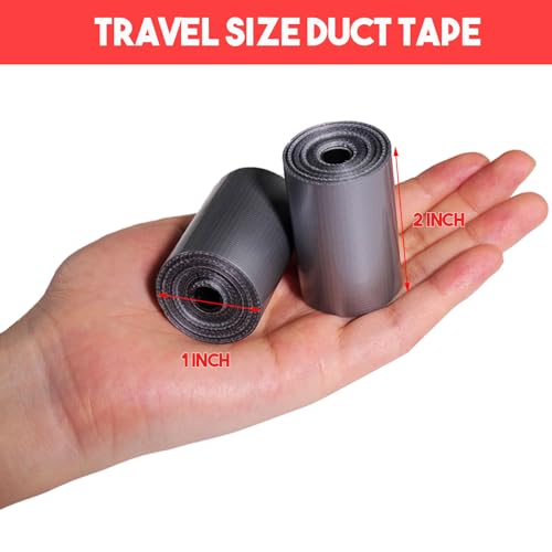 Image of Pocket Size Duct Tape, Emergency Kit for Outdoors, Travel, Car, Survival Gear, First Aid, Backpacking, Camping, 2 Inch x 16 Feet, Silver, Pack of 1