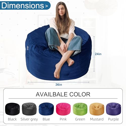 Habutway 001 Bean Bag Chair 3Ft Luxurious Velvet Ultra Soft Fur thumb #2