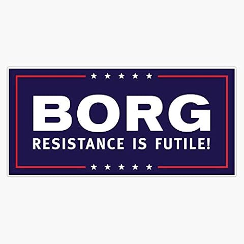 TCT Trading Borg - Resistance is Futile! Sticker Vinyl Stickers Waterproof Decal Car, Laptop, Bumper Stickers 5" Cover