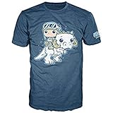 Funko Pop Star Wars Luke and Tauntaun T-Shirt - Mens (Medium) Blue