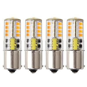 Ba15s 1156 p21/5w 12v LED Ampoule, HRYSPN 5 W Blanc chaud 3000 K 500lm, Feu Recul,Frein Lampe RV, Bateau, Paysages, etc.(Lot de 4)