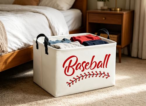 Image of Rectangular Baskets Easter Gift Basket Empty Storage Bin Organizer Box Baseball Room Decor for Home