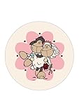nici brautpaar Nici 34607 Kissen Just Married Kissen Brautpaar Jolly Mäh rund Ø 26cm Plüsch