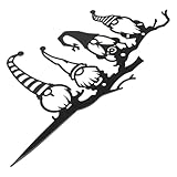 FOMIYES Gartenzwerge aus Eisen Gartendeko Außendekoration Metall Gartenstecker Naturgetreu Langlebig für Terrasse und Garten